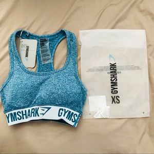 Gymshark Flex Sports Bra Deep Teal/Ice Blue XS NWT